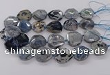 CNG3402 15.5 inches 28*30mm - 30*32mm faceted freeform agate beads