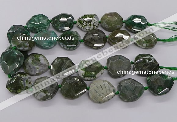 CNG3403 15.5 inches 28*30mm - 30*32mm faceted freeform agate beads