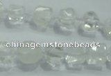 CNG341 15.5 inches 8*10mm - 15*18mm faceted nuggets white crystal beads