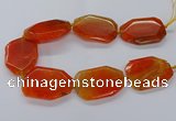 CNG3410 15.5 inches 38*50mm - 40*55mm faceted freeform agate beads