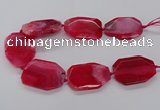 CNG3411 15.5 inches 38*50mm - 40*55mm faceted freeform agate beads