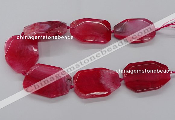 CNG3411 15.5 inches 38*50mm - 40*55mm faceted freeform agate beads