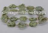 CNG3415 15.5 inches 18*25mm - 30*35mm freeform plated druzy agate beads