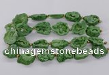 CNG3416 15.5 inches 18*25mm - 30*35mm freeform plated druzy agate beads