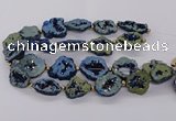 CNG3418 15.5 inches 18*25mm - 30*35mm freeform plated druzy agate beads