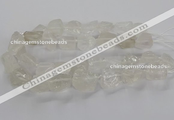 CNG3421 15.5 inches 15*20mm - 20*30mm nuggets white crystal beads