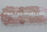 CNG3422 15.5 inches 15*20mm - 20*30mm nuggets rose quartz beads