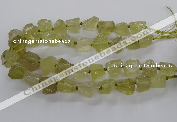 CNG3425 15.5 inches 15*20mm - 20*30mm nuggets lemon quartz beads