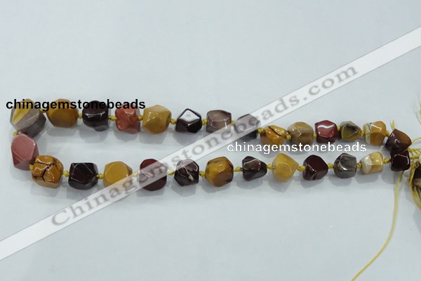 CNG343 15.5 inches 8*10mm - 15*18mm faceted nuggets mookaite jasper beads