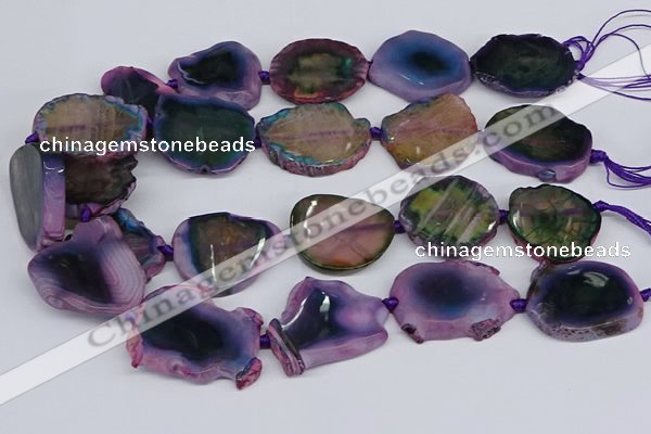 CNG3456 15.5 inches 20*30mm - 30*40mm freeform agate beads