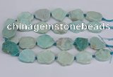 CNG3469 15.5 inches 20*25mm - 30*35mm freeform amazonite beads