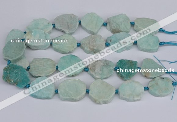 CNG3469 15.5 inches 20*25mm - 30*35mm freeform amazonite beads