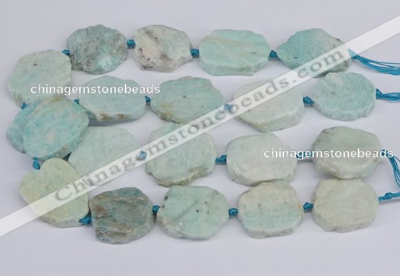 CNG3470 15.5 inches 30*35mm - 35*45mm freeform amazonite beads