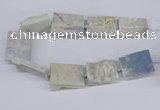 CNG3472 15.5 inches 30*40mm freeform plated druzy agate beads