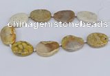 CNG3481 25*35mm - 30*40mm freeform chrysanthemum agate beads