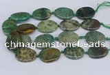 CNG3483 25*35mm - 30*40mm freeform chrysanthemum agate beads