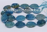 CNG3484 25*35mm - 30*40mm freeform chrysanthemum agate beads