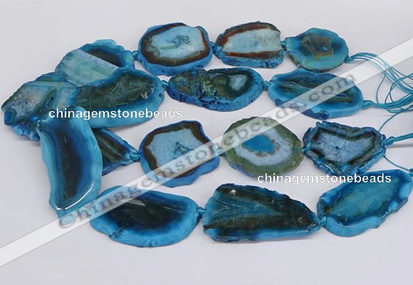 CNG3490 15.5 inches 35*40mm - 45*55mm freeform agate beads