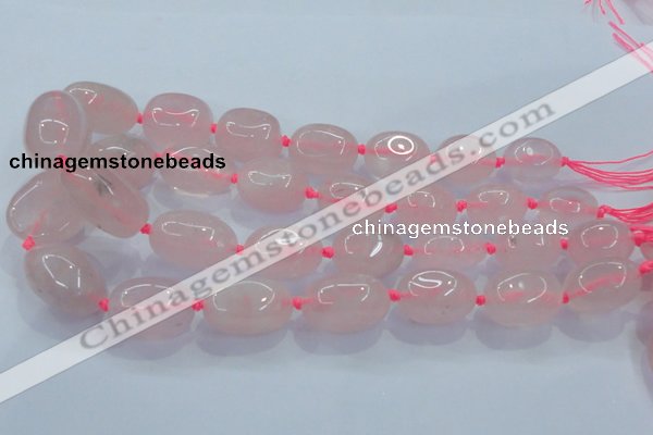 CNG351 15.5 inches 15*20mm - 25*30mm nuggets rose quartz beads