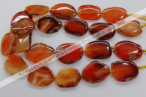 CNG3514 15.5 inches 20*25mm - 25*35mm freeform agate slab beads