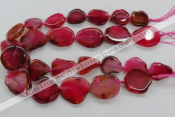 CNG3515 15.5 inches 20*25mm - 25*35mm freeform agate slab beads