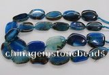 CNG3516 15.5 inches 20*25mm - 25*35mm freeform agate slab beads