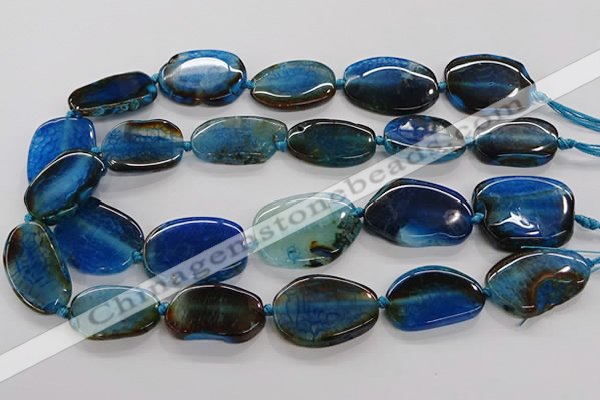 CNG3516 15.5 inches 20*25mm - 25*35mm freeform agate slab beads