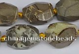 CNG3528 15.5 inches 13*18mm - 15*20mm faceted nuggets devil jasper beads