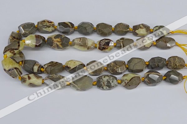 CNG3528 15.5 inches 13*18mm - 15*20mm faceted nuggets devil jasper beads