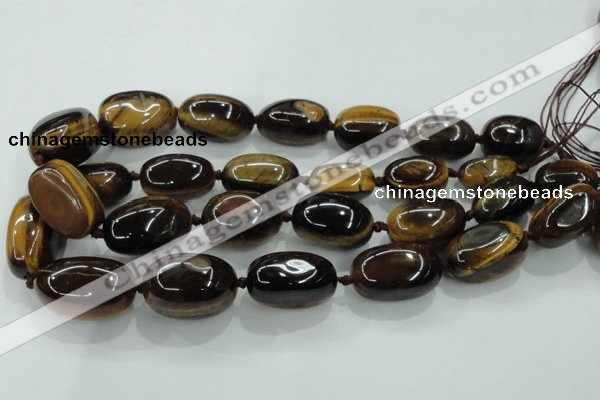 CNG353 15.5 inches 15*20mm - 20*35mm nuggets tiger eye beads