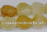 CNG3531 15.5 inches 12*16mm - 13*18mm faceted nuggets citrine beads