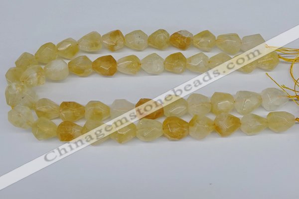 CNG3531 15.5 inches 12*16mm - 13*18mm faceted nuggets citrine beads