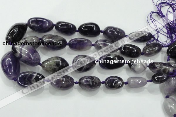 CNG354 15.5 inches 15*20mm - 25*35mm nuggets amethyst beads