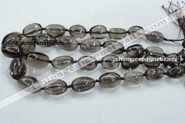 CNG355 15.5 inches 15*20mm - 25*30mm nuggets smoky quartz beads