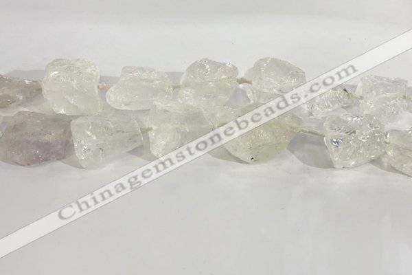 CNG3558 15.5 inches 18*20mm - 25*30mm nuggets rough white crystal beads