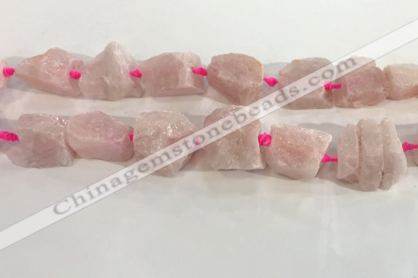 CNG3561 15.5 inches 18*20mm - 25*30mm nuggets rough rose quartz beads