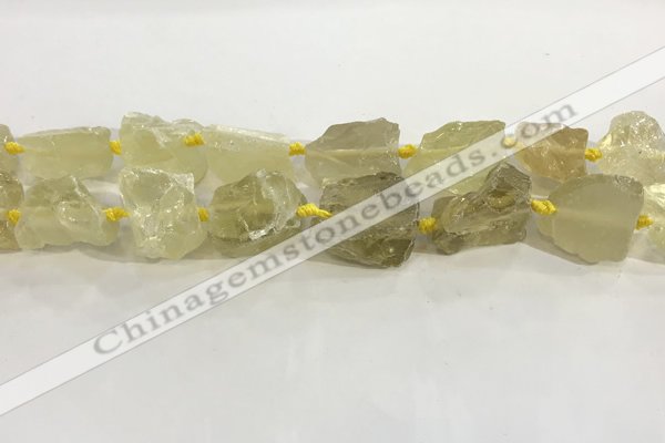 CNG3562 15.5 inches 18*20mm - 25*30mm nuggets rough lemon quartz beads