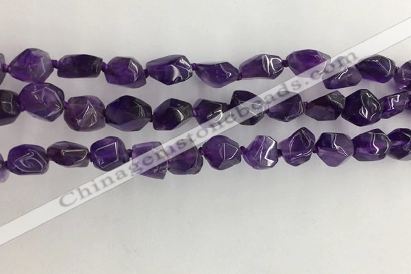 CNG3581 15.5 inches 8*10mm - 10*12mm nuggets amethyst beads