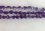 CNG3582 15.5 inches 8*10mm - 10*12mm nuggets matte amethyst beads