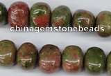 CNG36 15.5 inches 11*15mm nuggets unakite gemstone beads