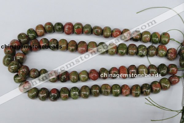 CNG36 15.5 inches 11*15mm nuggets unakite gemstone beads