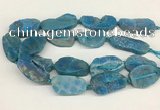 CNG3622 20*35mm - 30*45mm freeform plated druzy agate beads