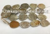 CNG3654 15.5 inches 25*32mm - 28*38mm freeform druzy agate beads