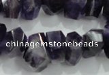 CNG367 15.5 inches 10*20mm faceted nuggets amethyst beads