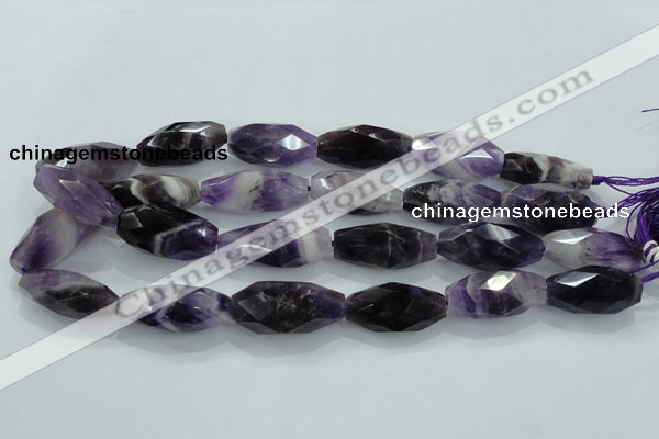 CNG372 15.5 inches 16*35mm faceted nuggets amethyst beads