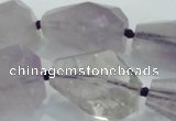 CNG380 15.5 inches 22*30mm faceted nuggets amethyst beads