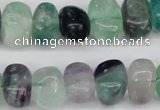 CNG39 15.5 inches 11*15mm nuggets fluorite gemstone beads