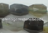 CNG394 15.5 inches 16*26mm faceted nuggets grey agate beads