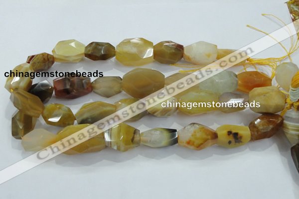 CNG396 15.5 inches 15*25mm – 22*30mm faceted nuggets agate beads