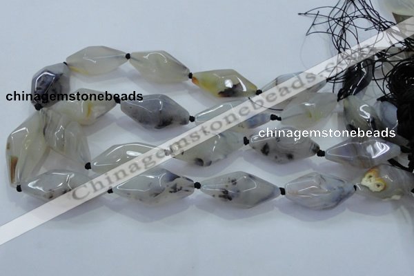 CNG411 15.5 inches 15*30mm - 20*40mm nuggets agate gemstone beads
